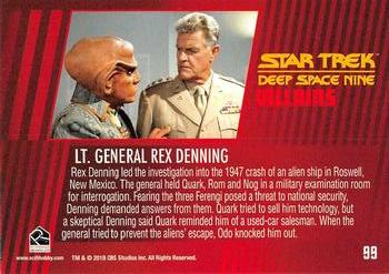2018 Rittenhouse Star Trek Deep Space Nine Heroes & Villains #99 Lt. General Rex Denning Back