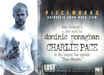2006 Inkworks Lost Season 2 - Pieceworks #PW-7 Dominic Monaghan Back