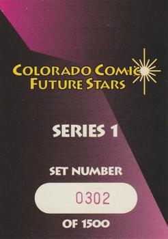1994 Dart Flipcards Colorado Comic Future Stars Series 1 #NNO Title Card / Checklist #1 Front