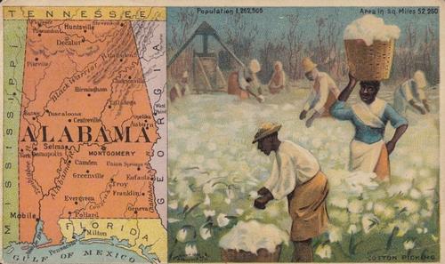 1889 Arbuckle's Coffee Illustrated Atlas of U.S. (K6) #67 Alabama Front