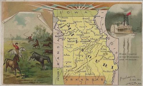 1889 Arbuckle's Coffee Illustrated Atlas of U.S. (K6) #83 Missouri Front