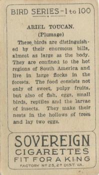 1910 American Tobacco Bird Series (T42) #NNO Ariel Toucan Back