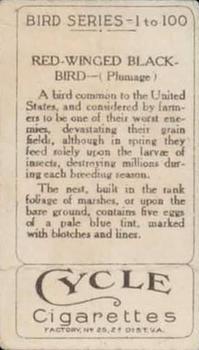 1910 American Tobacco Bird Series (T42) #NNO Red-Winged Blackbird Back