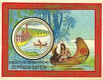 1910 Helmar Seals of US & Coat of Arms (T107) #NNO Seminole Nation Front