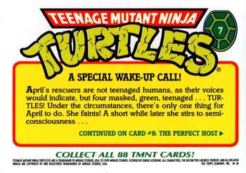 1989 Topps Teenage Mutant Ninja Turtles - Complete Collector's Edition #7 A Special Wake-Up Call! Back