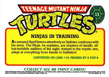 1989 Topps Teenage Mutant Ninja Turtles - Complete Collector's Edition #13 Ninjas in Training Back