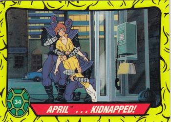 1989 Topps Teenage Mutant Ninja Turtles - Complete Collector's Edition #34 April…Kidnapped! Front
