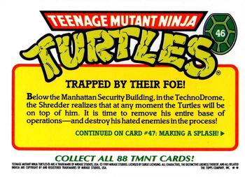 1989 Topps Teenage Mutant Ninja Turtles - Complete Collector's Edition #46 Trapped by their foe! Back