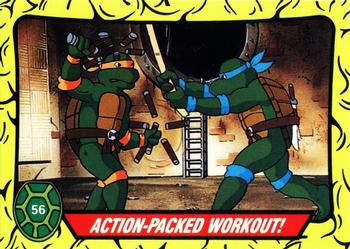 1989 Topps Teenage Mutant Ninja Turtles - Complete Collector's Edition #56 Action-Packed Workout! Front