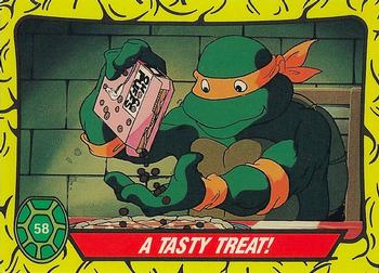 1989 Topps Teenage Mutant Ninja Turtles - Complete Collector's Edition #58 A Tasty Treat! Front