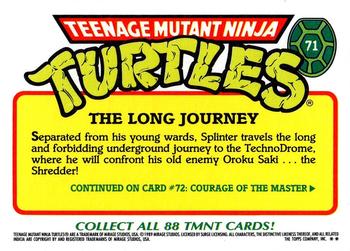 1989 Topps Teenage Mutant Ninja Turtles - Complete Collector's Edition #71 The Long Journey Back