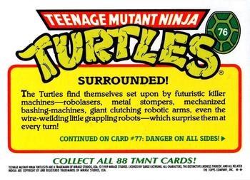 1989 Topps Teenage Mutant Ninja Turtles - Complete Collector's Edition #76 Surrounded! Back