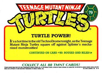 1989 Topps Teenage Mutant Ninja Turtles - Complete Collector's Edition #79 Turtle Power! Back