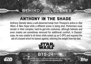 2018 Topps Star Wars: A New Hope Black & White - Behind the Scenes #BTS-24 Anthony in the Shade Back