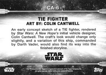 2018 Topps Star Wars: A New Hope Black & White - Concept Art #CA-6 TIE Fighter Back