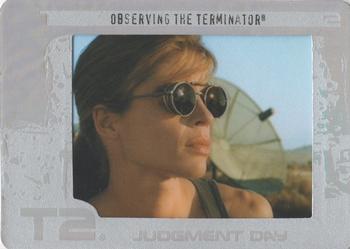 2003 ArtBox Terminator 2 FilmCardz - CyberEtch #CE17 Observing the Terminator Front