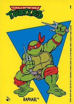 1989 Topps Teenage Mutant Ninja Turtles - Complete Collector's Edition Stickers #1 Raphael Front