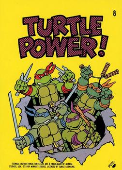1989 Topps Teenage Mutant Ninja Turtles - Complete Collector's Edition Stickers #8 Turtle Power! Front