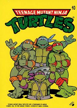 1989 Topps Teenage Mutant Ninja Turtles - Complete Collector's Edition Stickers #10 Teenage Mutant Ninja Turtles Front
