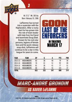 2017 Upper Deck Goon Last of the Enforcers #3 Marc-Andre Grondin Back