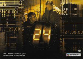 2006 ArtBox 24 Season 4 - Ultra-Rare Foil #UR3 Jack Bauer / Curtis Manning Back
