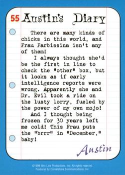 1999 Cornerstone Austin Powers The Spy Who Shagged Me #55 Austin's Diary         Frau Farbissina Back