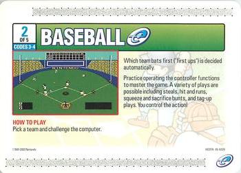 2002 Nintendo e-Reader Baseball #2 Codes 3-4 Front