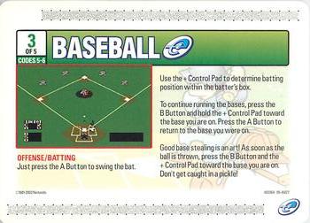 2002 Nintendo e-Reader Baseball #3 Codes 5-6 Front