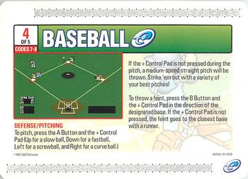 2002 Nintendo e-Reader Baseball #4 Codes 7-8 Front