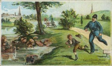 1889 D. Buchner & Co. American Scenes With A Policeman (N281) #NNO Allegheny Park, Pittsburgh Front