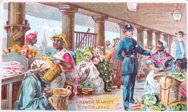 1889 D. Buchner & Co. American Scenes With A Policeman (N281) #NNO French Market, New Orleans Front
