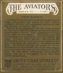 1911 American Tobacco Company The Aviators (T38) #NNO Louis Bleriot Back