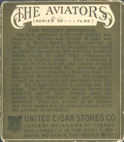 1911 American Tobacco Company The Aviators (T38) #NNO The Wright Brothers Back