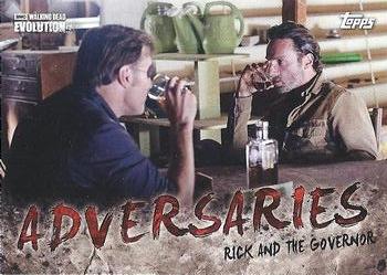 2017 Topps The Walking Dead: Evolution - Adversaries #AD-1 Rick and The Governor Front