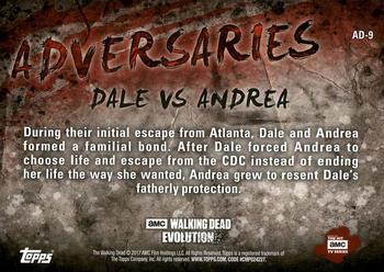 2017 Topps The Walking Dead: Evolution - Adversaries #AD-9 Dale and Andrea Back