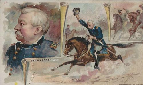 1894 Clark's Thread Gallery of American Heroes (H570) #NNO Phillip Sheridan Front