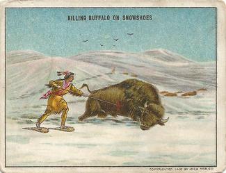 1910 Indian Life in the 60's (T73) #NNO Killing Buffalo On Snowshoes Front