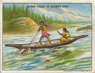 1910 Indian Life in the 60's (T73) #NNO Salmon Fishing On Columbia River Front