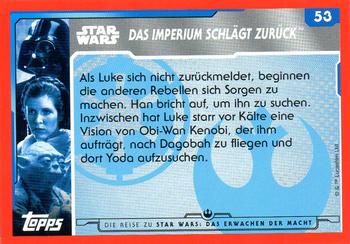 2015 Topps Star Wars Journey to the Force Awakens (German version) #53 Han sucht nach Luke. Back