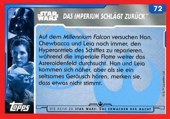 2015 Topps Star Wars Journey to the Force Awakens (German version) #72 Han und Leia kommen sich näher. Back