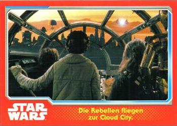 2015 Topps Star Wars Journey to the Force Awakens (German version) #77 Die Rebellen fliegen zur Cloud City. Front