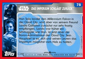 2015 Topps Star Wars Journey to the Force Awakens (German version) #78 Lando empfängt die Rebellen. Back