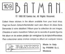1993 Panini Batman Stickers #109 Sticker 109 Back