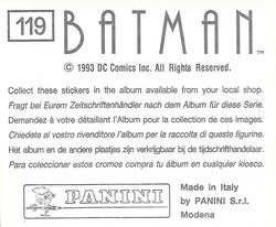1993 Panini Batman Stickers #119 Sticker 119 Back