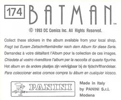 1993 Panini Batman Stickers #174 Sticker 174 Back