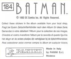 1993 Panini Batman Stickers #184 Sticker 184 Back