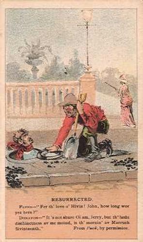 1888-89 Arbuckle's Coffee Illustrated Jokes (Satire) (K7) #41 Resurrected Front