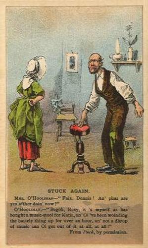 1888-89 Arbuckle's Coffee Illustrated Jokes (Satire) (K7) #42 Stuck Again Front