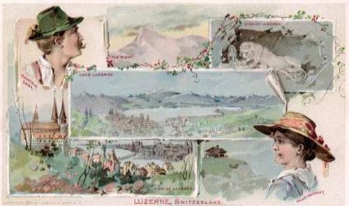 1891 Arbuckle's Coffee Views From a Trip Around the World (K8) #15 Luzerne, Switzerland Front
