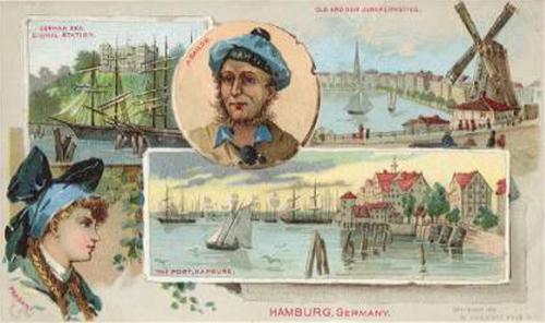 1891 Arbuckle's Coffee Views From a Trip Around the World (K8) #18 Hamburg, Germany Front